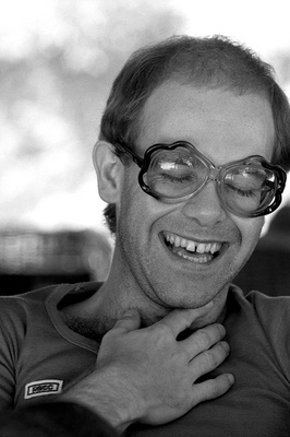 English pop singer Elton John, photographed for Playboy magazine, late 1975.
