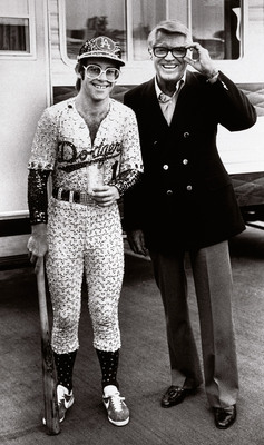 PHOTOGRAPHED BY TERRY O'NEILL
Elton John poses with Cary Grant during the US Tour in 1975.
